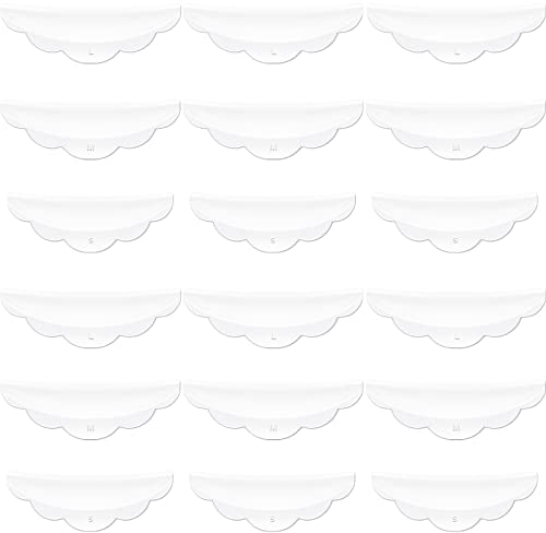 Hicarer 48 Pieces Lash Lift Rods Silicone Eyelash Pads Raise Eyelashes Perming Curler Rods (Small, Medium, Large), Silicone Lash Lift Shields for Eye Supplies Makeup Tool(White)