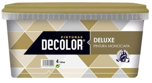DELUXE Pintura de Interior Monocapa Mate. 4 Litros. Ecológica con Certificado Ecolabel. AZUL OCÉANO