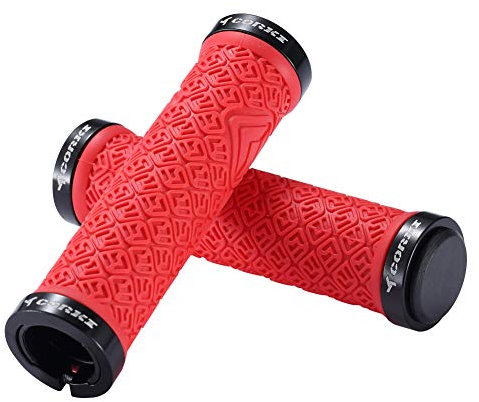 Bynccea Bicycle Grips,Double Lock on Locking Mountain Bike Handlebar Grips for MTB Mountain Bike