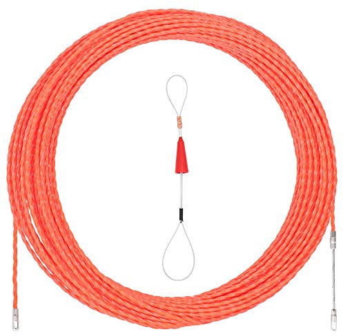 130 Feet Fish Tape Wire Puller Through Wall Wire Electrical Threader Fish plus Fish Cable Fastener Kit