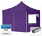 TOOLPORT Faltpavillon Faltzelt Pavillon 3x3m - 4 Seitenteile Aluminium 32mm Partyzelt 700N lila
