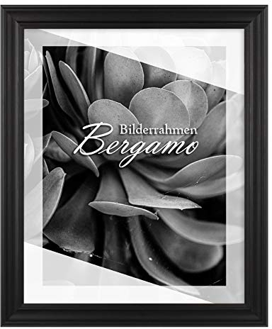 BIRAPA Bergamo Cadre photo 50 x 75 cm en bois MDF noir avec vitre en verre synthétique antireflet