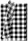 Whaline 120 Blatt Weihnachts-Seidenpapier weiß schwarz Büffel Plaid Geschenkpapier Rustikale Kunst Papier Handwerk für DIY Weihnachten Winter Urlaub Geschenk Verpackung 35 x 50 cm