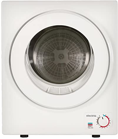 electriQ Mini Tabletop Compact 2.5kg Vented Tumble Dryer - White
