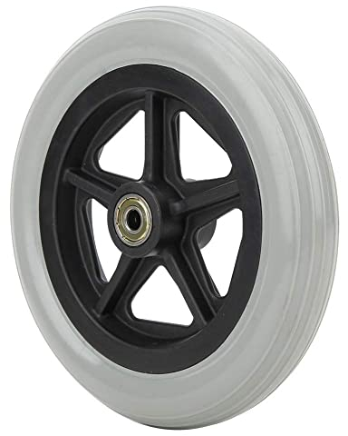 LANTRO JS 7 Ersatz-Rollstuhl-Vorderrad, Ersatzrollen für Rollstuhl, Gummiräder, Rehabilitationsrad für Behindertenfahrzeuge (Lagerlochdurchmesser 8mm)
