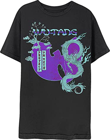 Wu-Tang Clan T Shirt Dragon Bonsai Band Logo Nue offiziell Herren Schwarz