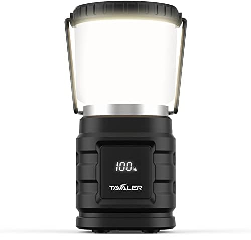 Tavaler Camping Laterne 8000 mAh Akku USB C Aufladbar Campinglampe mit LED Batterieanzeige Bildschirm Camping Licht IP65 Wasserdicht Campingleuchte für Wandern Outdoor, Notfall, Power Bank