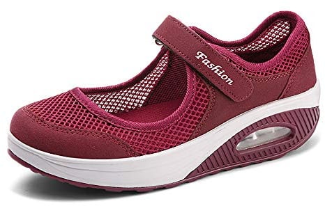 CLYCTIP Sandales Femme Mailles Chaussures de Fitness Baskets Mode Compensées Mary Janes pour Femme Espadrilles Chaussures de Sport Eté