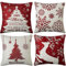 Foyaya Kissenbezug 35x35cm 4er Set Dekorative Kissen Rote Weihnachten Weiche Samt Sofakissen Kissenbezüge Quadrat Dekokissen Kissenhülle für Sofa Auto Schlafzimmer Zuhause Dekor