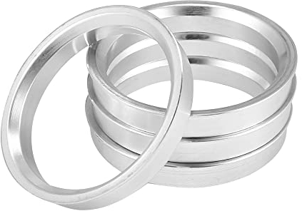 X AUTOHAUX 4 Stück OD 66,1 mm auf ID 57,1 mm Aluminium-Legierung Auto Nabe Zentrierringe