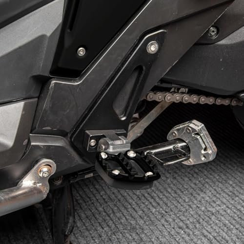 TAZGANTAX Repose-pieds arrière pliables pour Ho-nda X-ADV 750 2021 2022 Moto Repose-pieds Arrière Ensembles Pédales XADV 750 X ADV750 Accessoires (Noir)