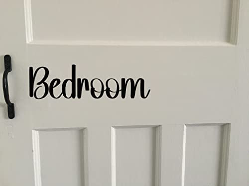 Home Door Sign Stickers - Bedroom Décor - Bathroom Door Sign - Toilet - Kitchen - Living Room (Bedroom)
