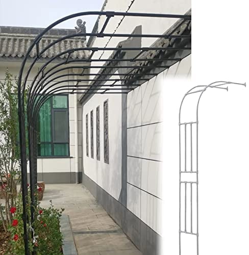 Arco Giardino Per Glicine Semiarco Arco Per Rose 60x240cm Arco Per Piante Rampicanti Traliccio Per Rose 90x240cm 240x240cm Bianco Nero Resistente Alle Intemperie(Bianca,120x240cm/3.9x7.9ft)