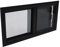 Wohnmobilfenster, 21,65B X 10,24H, Schiebefenster, Schwarz, Horizontal, Vertikal Schiebbar, Ersatz Anhängerfenster, Camper-Fenster mit Sichtschutz, Insektennetzen, für Wohnmobile
