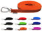 Hundeleine gummiert/Schleppleine antirutsch mit Sicherheitshaken/Hundeleine große Hunde bis 100 Kg / 5m / 10m /15m /20m (Orange, 30m MIT Handschlaufe)