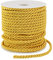 LEREATI Cordoncino intrecciato giallo dorato, 5 mmx25 m, corda in poliestere a 3 veli, morbido filo di raso, decorativo intrecciato macramè, per fai da te, per regali, decorazioni per la casa