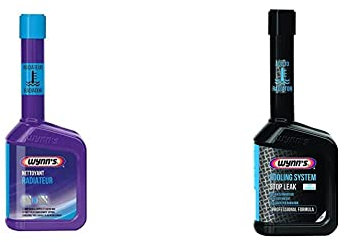 Wynn's Nettoyant Radiateur Voiture et Nettoyant Circuit Refroidissement Voiture 325 ML & Anti Fuite Liquide Refroidissement et Stop Fuite Joint de Culasse Professionnel, Anti Fuite Radiateur Voiture