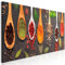 decomonkey Bilder Küche 135x45 cm 1 Teilig Leinwandbilder Bild auf Leinwand Vlies Wandbild Kunstdruck Wanddeko Wand Wohnzimmer Wanddekoration Deko Modern Kräuter Gewürze Esszimmer Bunt