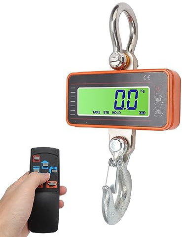 Elektronische Kranwaage, 500Kg Drahtlose Hängewaage Digitale Gewichts-Hängewaage mit Fernbedienung Hohe Genauigkeit Handgehaltene Hängewaage Industriewaage für Haus, Hof, Jagd
