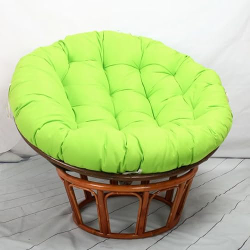 Bettschlange Hängesessel Kissen,Papasansessel Kissen,Lesesessel Rund, Gartensessel Sitzkissen,Papasan Hängesessel Kissen(Stühle Nicht Enthalten),Grün,140x140cm