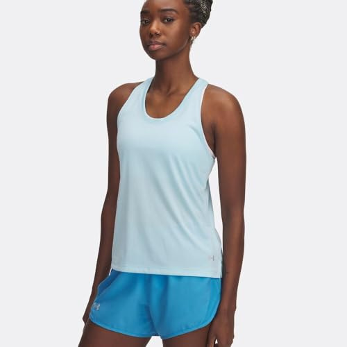 Under Armour Damen Launch Singlet Laufbekleidung Lauftop Blue/Stream - Hellblau XL