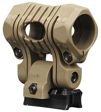 for Paintball CS Jagd Taktische Helm Zubehör Airsoft Helm Taschenlampe Halter Halterung Quick Release Taschenlampe Clamp(BKB)