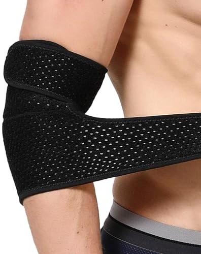 Bandage mit Kompressionspad Atmungsaktiv Ellbogen Bandage Fitness Ellenbogenbandage Neopren Ellenbogenschutz Tennisarm Ellenbogen Stütz Gurt für Kraftsport Golferarm Handball Bodybuilding Ellenbog