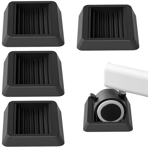 Forhandy 4 Stück Möbeluntersetzer rutschfest Möbelräder Stopper Gummistopper Klavieruntersetzer Bodenschutz im Innenbereich Silent Rad Kissen für Alle Böden und Räder Sofas Bett