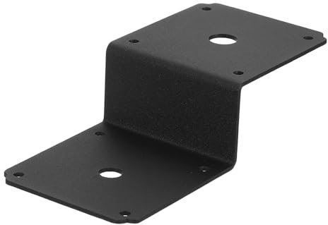 sourcing map Lot de 6 supports en Z, équerres d'angle en acier robuste en forme de Z, double angle pour toit de camping-car, bateau, étagères en bois, 16,5 x 7,6 x 3,8 cm, noir