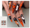 Halloween False Nails, French Tip Alomd Full Cover Press on Nails, 24PCS Long Coffin Stick on Nail for Women, Funny Terror Mending Doll, Fake Nails Set with Glue Stickers Art Cosplay Decoration