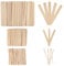 Lot de 300 spatules en bois pour épilation - 3 tailles - Spatules en bois - Spatules en bois - Spatules en bois - Pour le bricolage, les bâtonnets de glace, l'artisanat