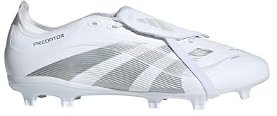 adidas Unisex Predator League Fold-Over Tongue FG/MG Fußballschuh Cloud White/Silver Metallic/Bright Royal 42