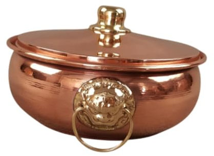 FytStycale Stabiler Suppentopf aus Kupfer mit Doppelgriff, vielseitig einsetzbar in der Küche, 22cm