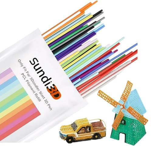 300 PCS 3D Doodler Pen Refills 3D Pen Filament Refills 2.5mm 3D Doodle Pen Refills 3D Printing Pen Filament Materials Pack Colorful 3D Pen Refills for Kids