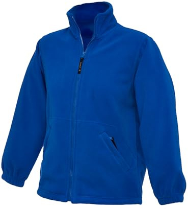 COOZO Unisex Childrens Classic Full Zip Fleece Jacket - Royal - 7-8 Years