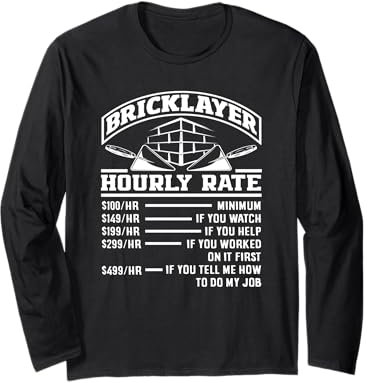 Maurer Stundensatz Mindestauftrag Uhr Hilfe Job Langarmshirt