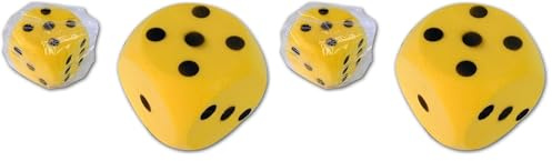 BLUE SKY - Ditale gigante - Gioco all'aperto - 046523 - Giallo - Schiuma - Giocattolo per bambini - 16 cm - Da 3 anni (Confezione da 2)