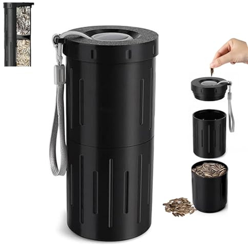 KINDLUME Copa de Nueces Portátil, Vaso para Escupir Cáscaras, Bol para Frutos Secos, Recipiente 2 en 1 con Compartimento Basura, Diseño Desmontable, para Pipas de Girasol y Pistachos en el Coche