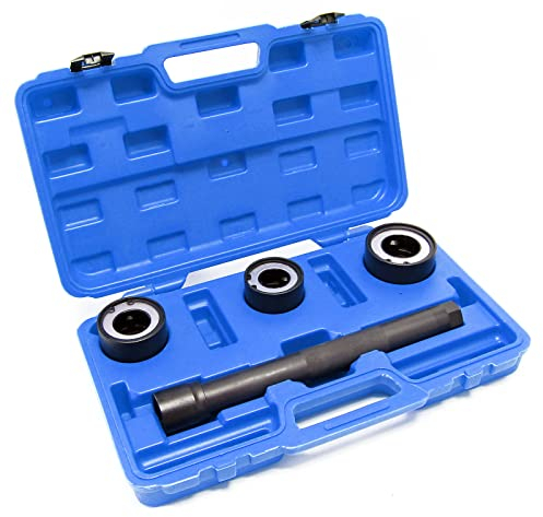 Wiltec Spurstangenwerkzeug Set mit 3 verschiedenen Größen 30-45 mm, Spurstangenschlüssel mit Aufsätzen im praktischen Koffer, Spurstangenköpfe wechseln