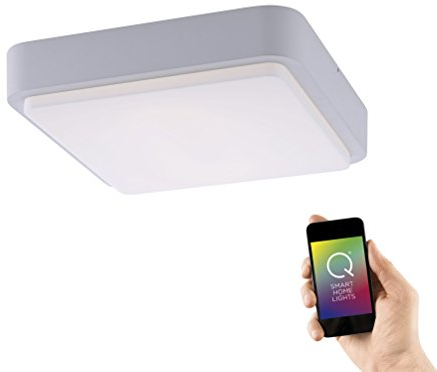 Paul Neuhaus Q-LENNY LED Fassaden Außenleuchte Wand- Deckenleuchte Smart Home, RGBW Farbwechsel 1060 Lumen 11 Watt, dimmbar per Fernbedienung…
