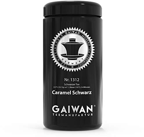 Große Teedose aus Glas für losen Tee, schwarz, luftdicht, 250 g, 500 g, 1000 g, beschriftet für Tee Nr. 1312 von GAIWAN