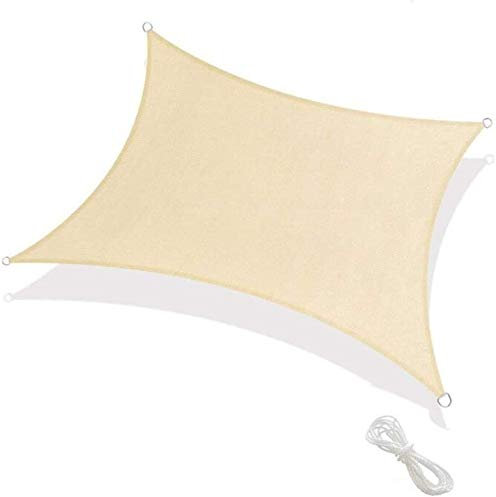 ELR Rectangle Sun Shade Sail 2m x 3m Waterproof UV Block Canopy Cover with Free Rope for Patio Backyard Lawn Garden Pergola Veranda Outdoor Activities (2x3 m/ 6.6x9.8 Ft)