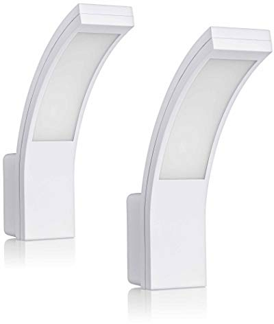 SEBSON LED Aussenleuchte - 2er Set - Wandleuchte weiß 15W 1100lm, kaltweiß 5800K, IP65 Wandlampe für Außen, 250x176x65mm