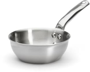 De Buyer - Sauteuse bombée en inox 3 couches ALCHIMY - 16 cm - Fabriquée en France, Sans PFAS, Maîtrise de la Cuisson, Inox 18/10, Tous Feux + Four, Finition Poli Brossé, Gris