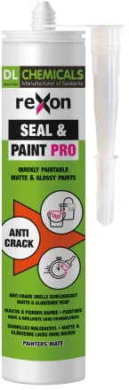REXON Mastic acrylique blanc - Seal & Paint PRO - à peindre en 30 min + non craquelant - 290 ml