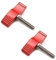YINRUISCREW M8 Schrauben mit Griffen Rändelschrauben Flügelschrauben Knopf Einstellbarer Rändelschraube 2 Stück (Rot, M8 x 30 mm)