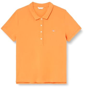 GANT Damen Slim Sheild Cap Sleeve Pique Polo, Pumpkin ORANGE, 5X-Large