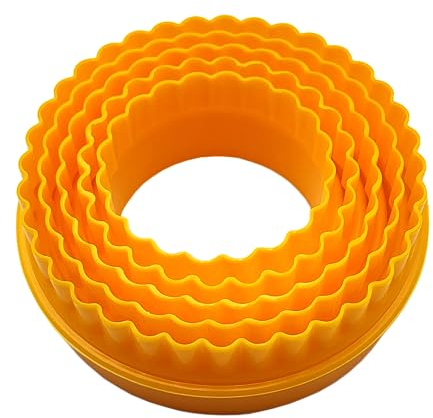5 moldes para galletas para pastelería, cortadores abiertos, moldes para galletas, moldes para pastelería, fondant, sándwich, decoración de tartas para niños, arcilla (redondo)