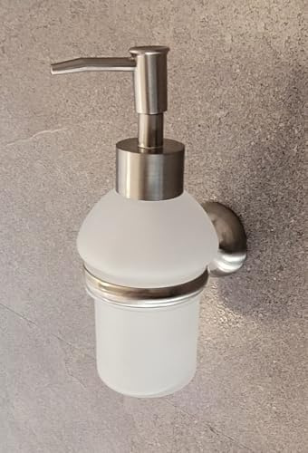 Spirella Campagne Satin Seifenspender (10.14868) Metall gebürstet/Glas