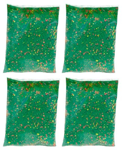 ACAN Tradineur - Pack de 4 Bolsas de serrín Color Verde para belén - Accesorio para decoración en el Nacimiento - Ideal para los últimos Detalles